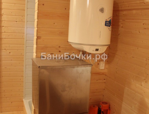 Перевозная баня №51А 6м закругленная, душ фото 11